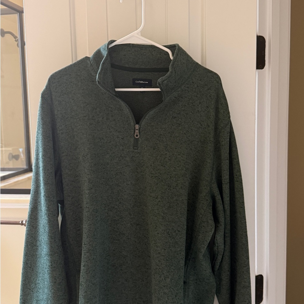 Croft & Barrow Forest Green Zip-Up Sweater
